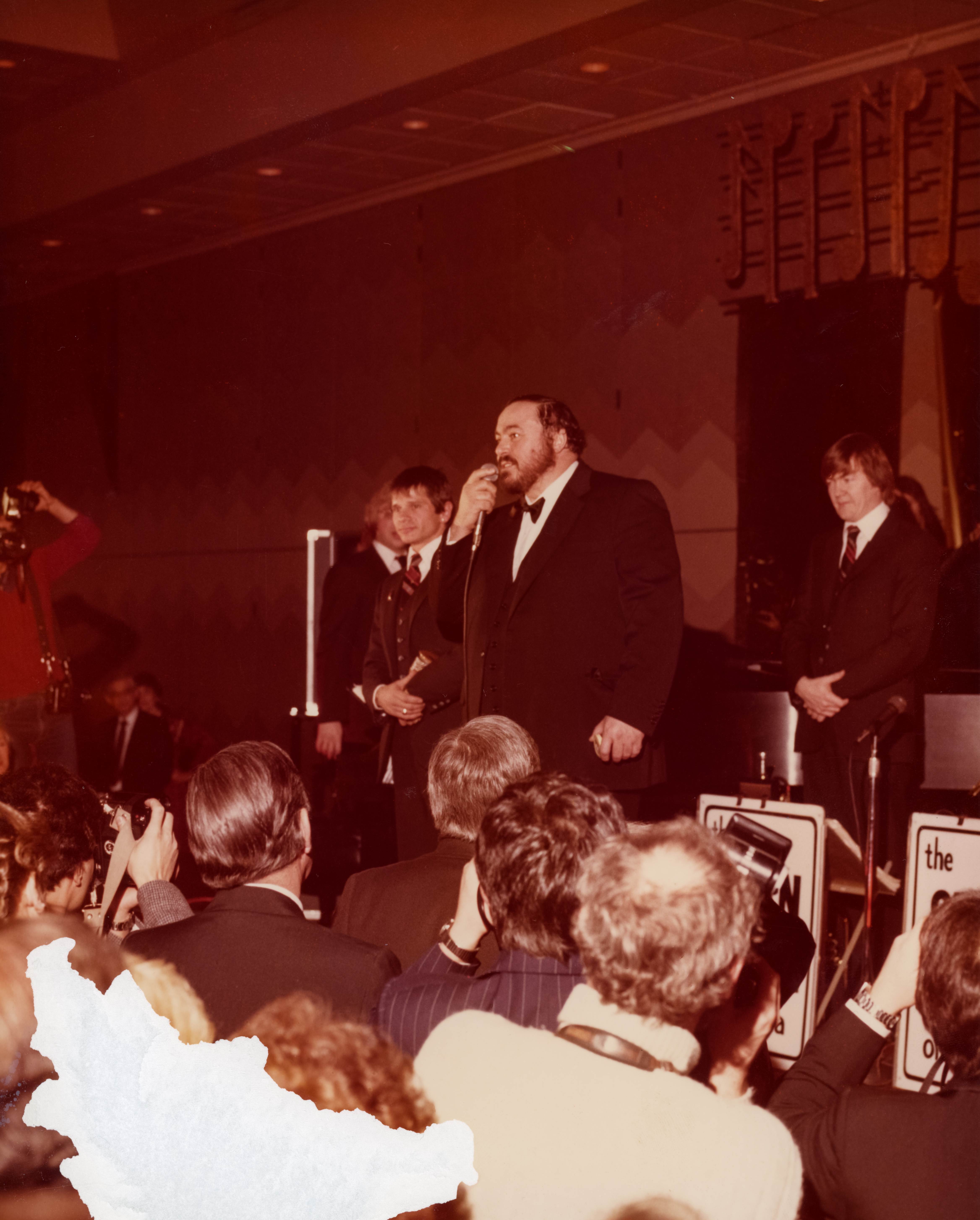 Arnie Wiskin with Luciano Pavarotti